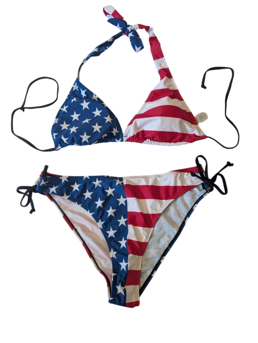 Patriotic American Flag Bikini - Red White Blue, New, Size M
